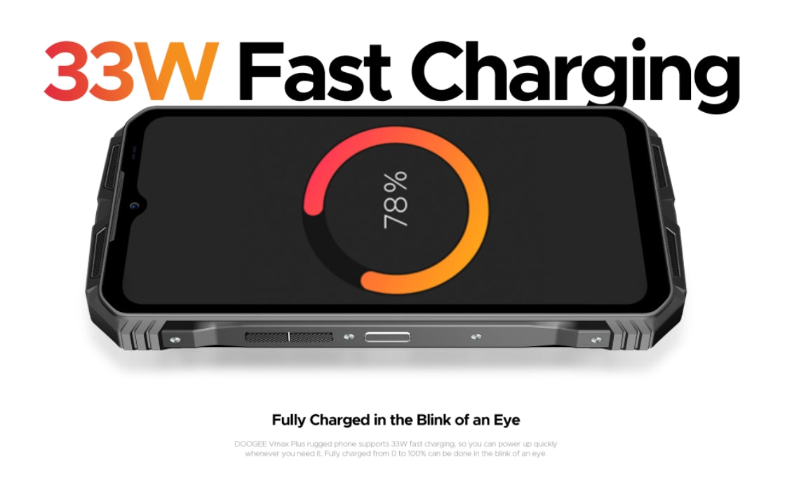 DOOGEE V MAX PLUS, CPU Dimension 7050 120Hz 6,58 Inches, [5G Global Frequency Band] 16GB RAM, 512GB ROM