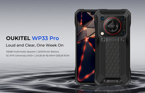 OUKITEL WP33 PRO, CPU Dimensity 6100+120Hz 6.6-inch,8GB RAM, 256GB ROM