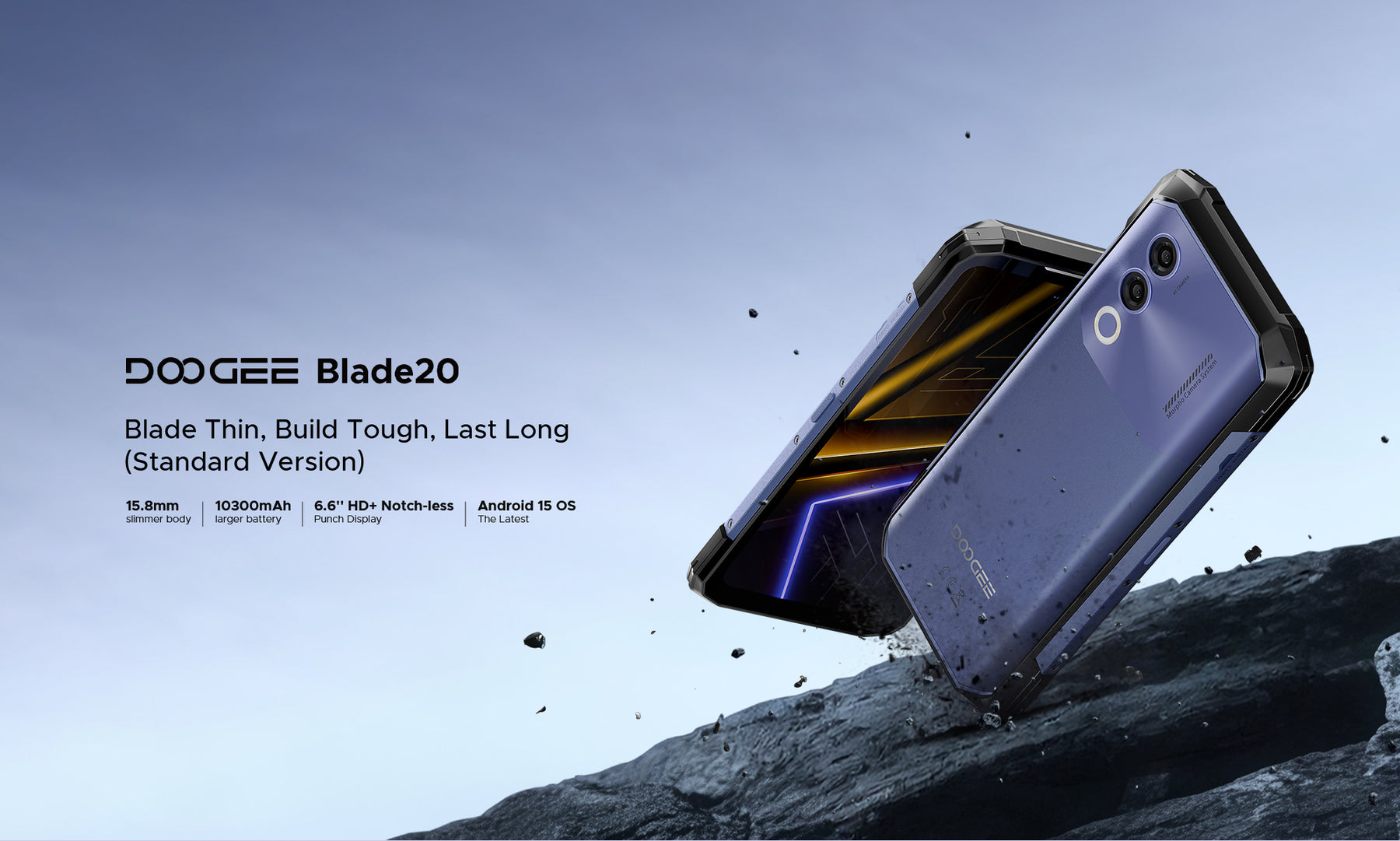 DOOGEE Blade20, CPU: T7200 120Hz de 6,6 polegadas,4GB RAM, 128GB ROM