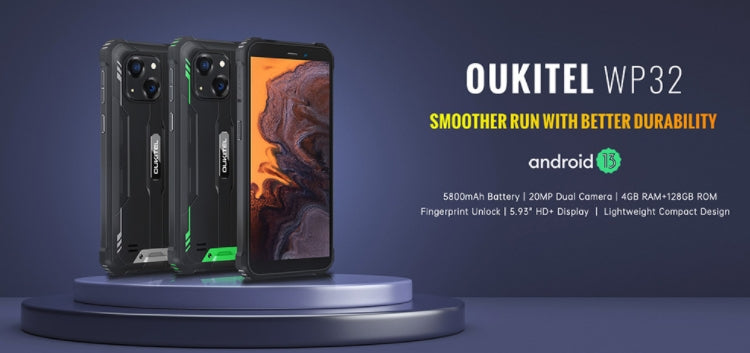 OUKITEL WP32, CPU T606 120Hz 5.93 inches,4GB RAM, 128GB ROM