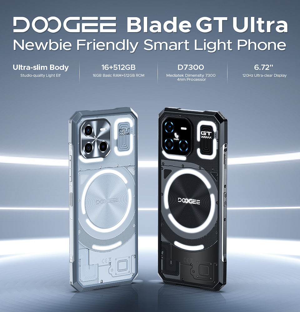 DOOGEE Blade GT Ultra, CPU: tamanho 7300 120Hz 6,72 polegadas,  16GB RAM, 512GB ROM