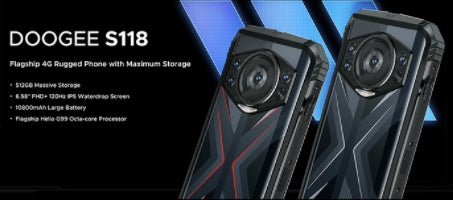 DOOGEE S118,Helio G99 120Hz 6,58inch,10800mAh Bateria, 8GB RAM,512GB ROM