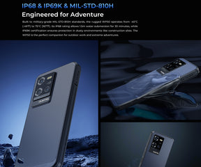 OUKITEL WP50, CPU Dimensity 6100+120Hz 6.6-inch,4GB RAM, 256GB ROM