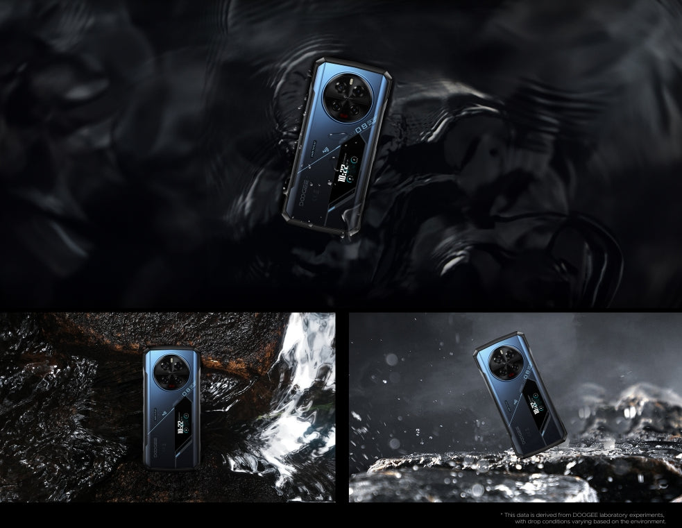 DOOGEE V40 Pro tela principal de 6,78 polegadas tela traseira multifuncional IPS de 1,47 polegadas 16GB RAM 512GB ROM.