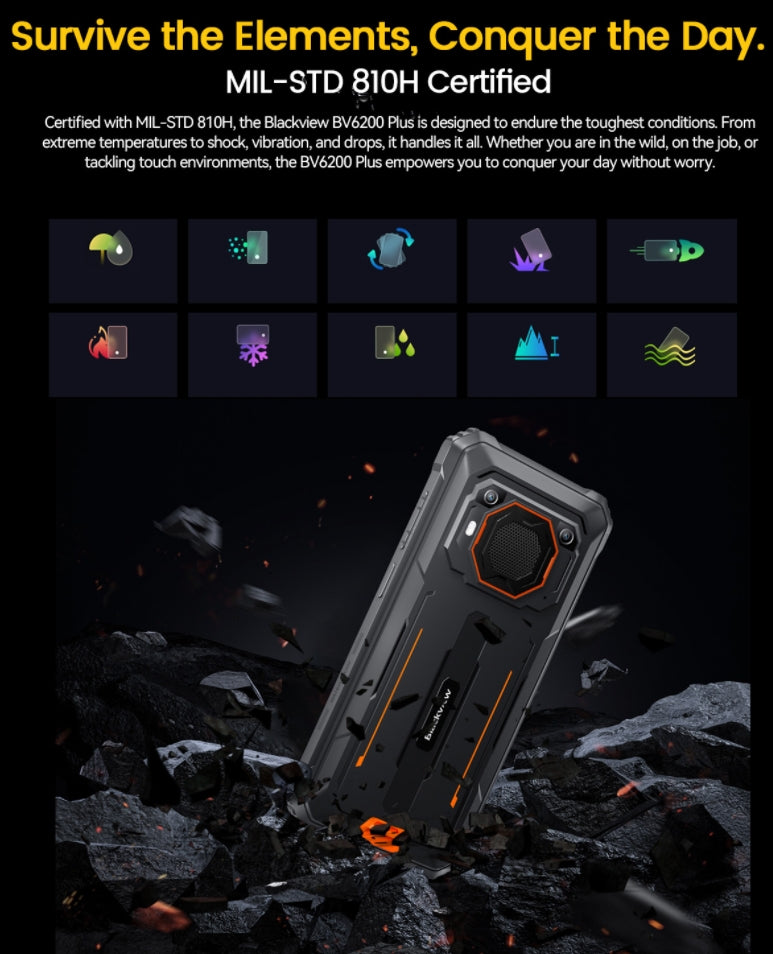 Blackview BV6200 Plus, CPU：T606 120Hz 6.56 Inches, 8GB RAM, 256GB ROM