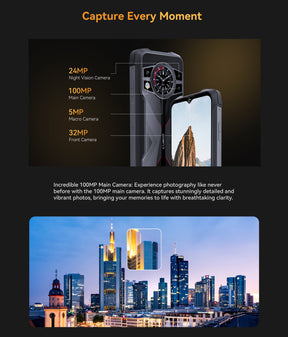 Cubot KingKong 9 120Hz Tela de 6,583 polegadas 12GB RAM 256GB ROM Câmera de 100MP NFC