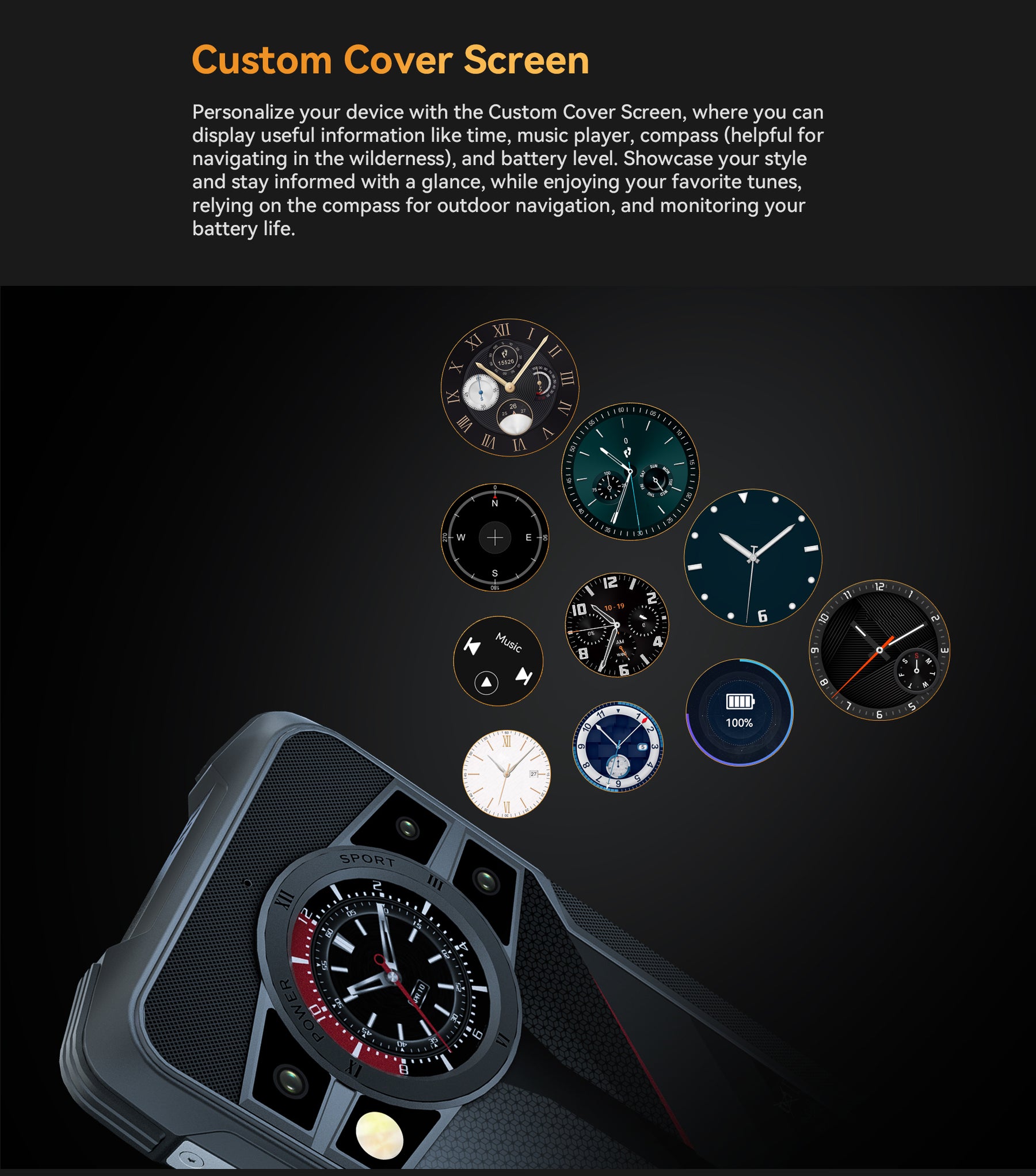 Cubot KingKong 9 120Hz Tela de 6,583 polegadas 12GB RAM 256GB ROM Câmera de 100MP NFC