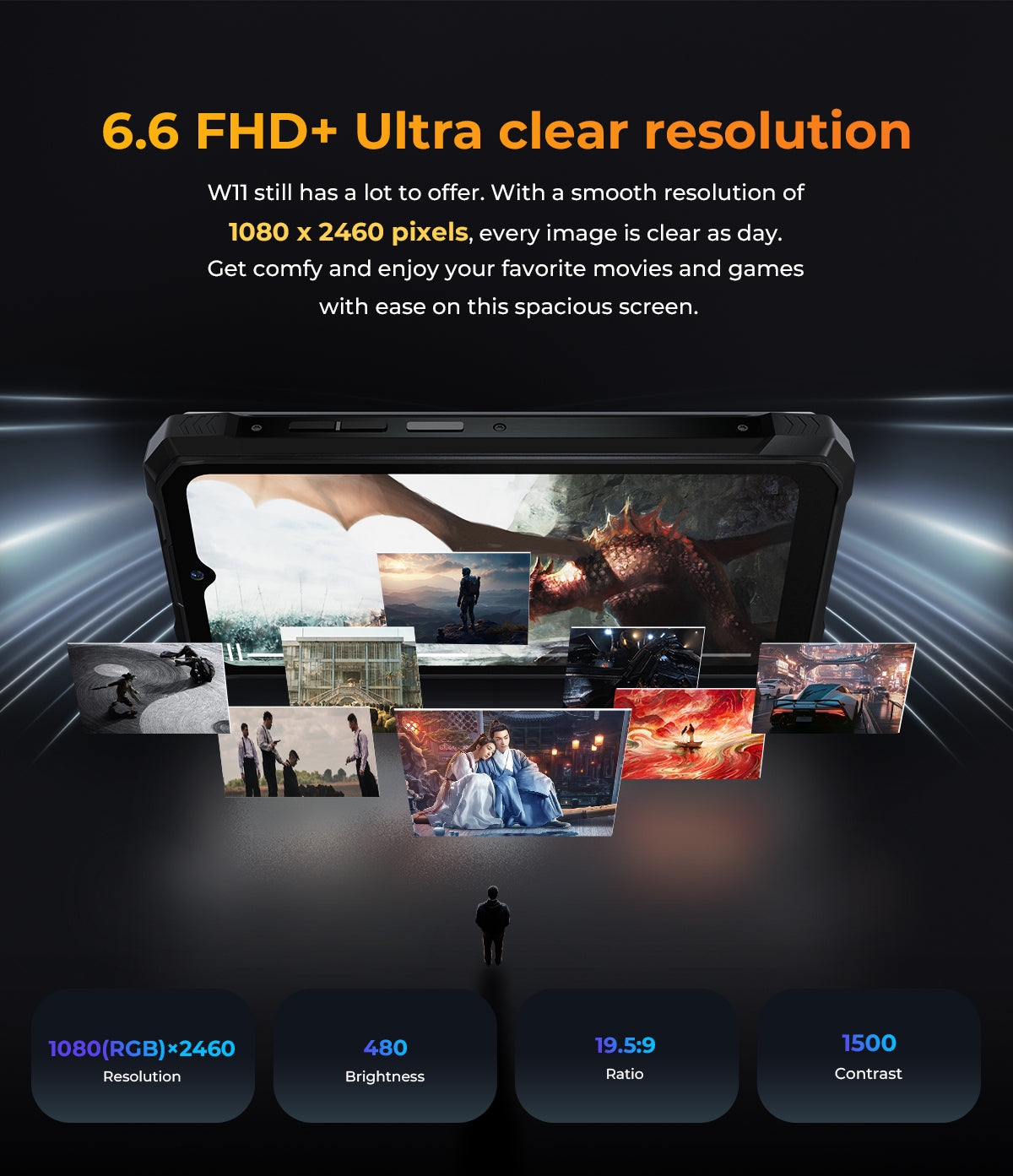 HOTWAV W11 CPU:MT8788 120Hz 6,6 polegadas 6GB RAM 256GB ROM