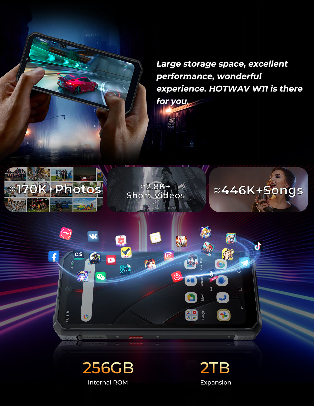 HOTWAV W11 CPU:MT8788 120Hz 6,6 polegadas 6GB RAM 256GB ROM