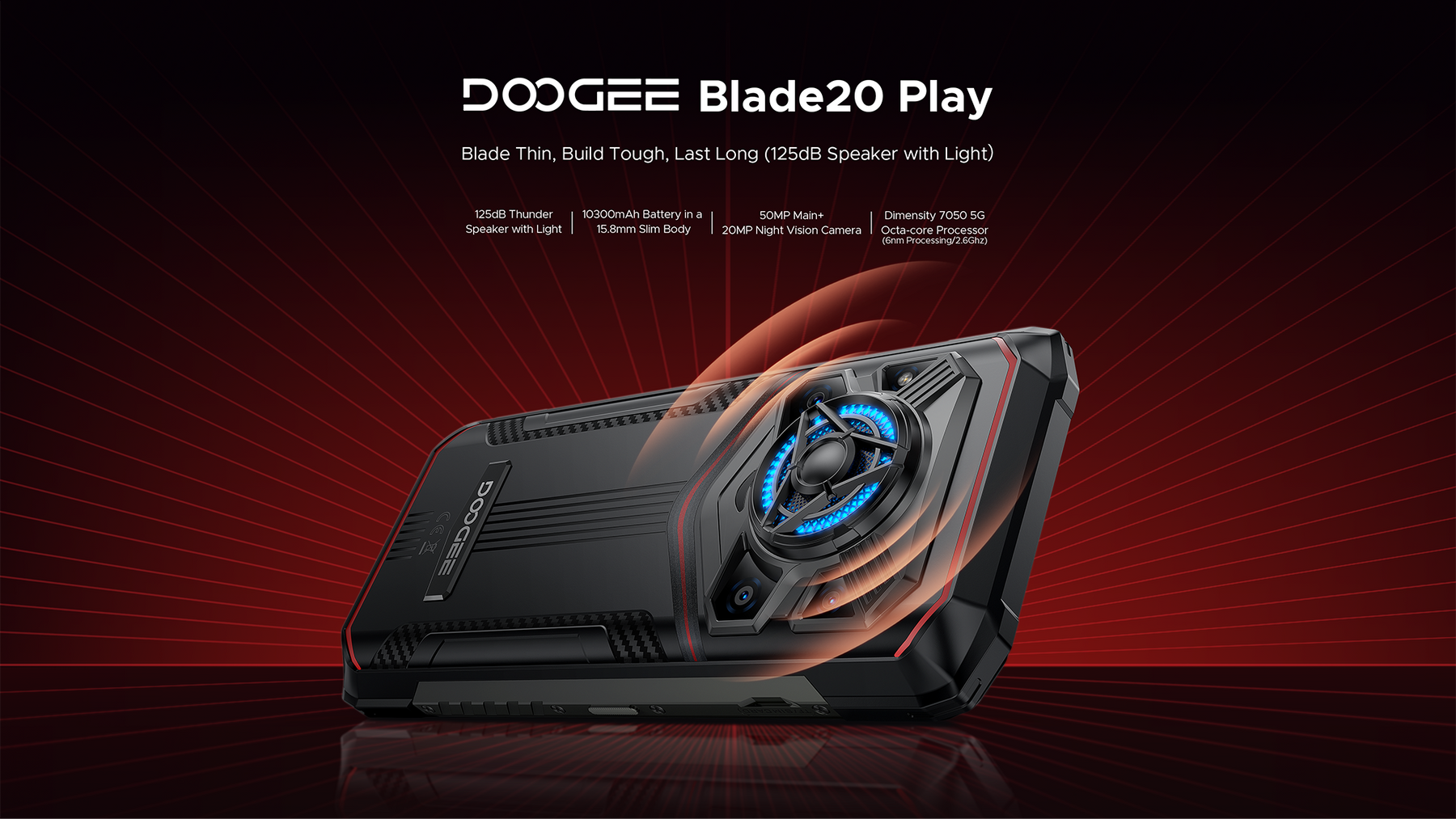 DOOGEE Blade20 Play, CPU: Tamanho 7050 120Hz 6,6 polegadas, 8GB RAM, 256GB ROM